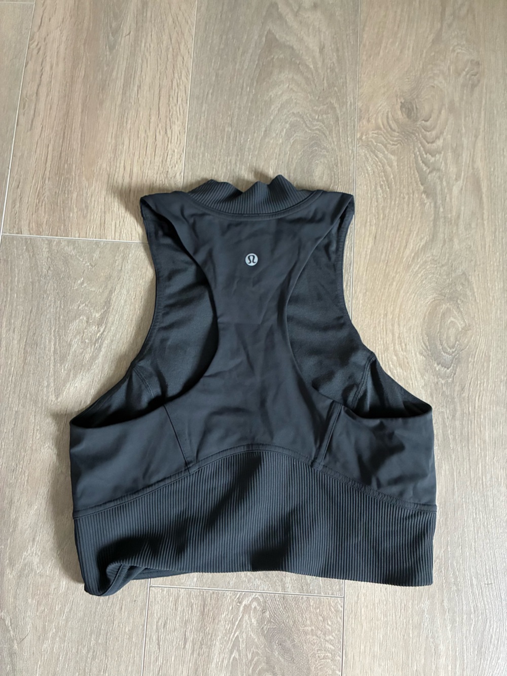 lululemon athletica Black High-Neck Racerback Crop Top